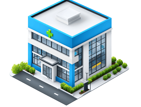Modern Medical Clinic Building Illustration png