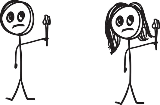 A boy and A Girl Giving Rose vector