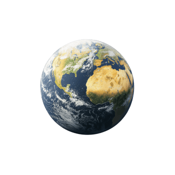 A view of Earth from space showing continents and oceans, highlighting beauty of our planet. image captures vibrant colors and natural features of Earth png