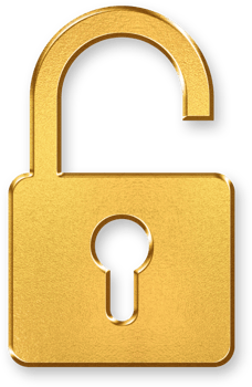 Gold Security Icon 3D Glossy Golden Padlock Symbol with Metallic Shine and Shadowed Style for Online Protection, Data Safety, and Digital Access Control Concepts png