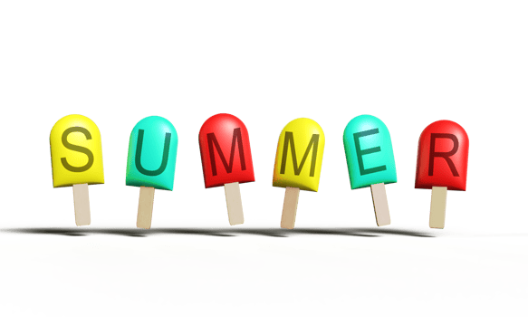 Summer text font ice cream colorful red yellow blue green orange color food dessert sweet delicious cold frozen cone snack object summer season time vanilla favor tasty freshness gelato fruit png