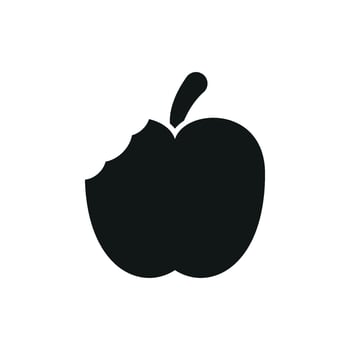 Apple fruit icon reflects wholesome nutrition and daily health perfect for healthy food recipes and wellness graphics vector