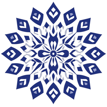 A This features symmetrical, intricate blue mandala design with geometric patterns and central focal point, creating sense of harmony and balance png