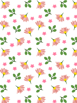 Flower seamless pattern with abstract floral with leaves png