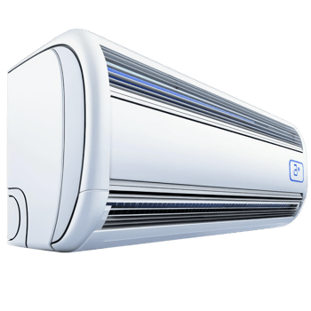 sleek, modern wall mounted air conditioner with minimalist design and digital display, perfect for efficient cooling in contemporary spaces png