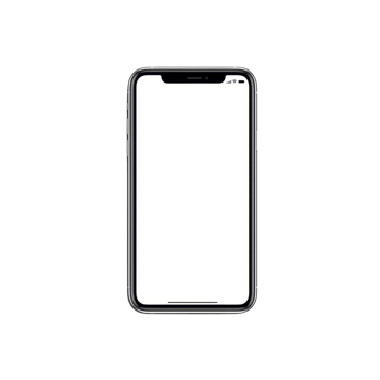 sleek smartphone with blank white screen is displayed, showcasing modern design with rounded edges and minimalistic frame. device is isolated transparent background, emphasizing its elegant png