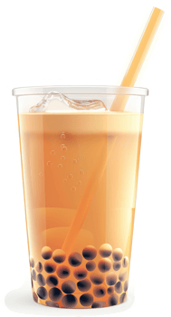 A refreshing, translucent drink with tapioca pearls. png
