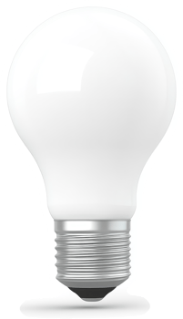 Illuminating light bulb, a modern LED light source. png