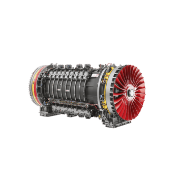 detailed image of jet engine showcases its intricate components, including red fan blades and complex internal structure. engine is isolated transparency background, highlighting its engineering png