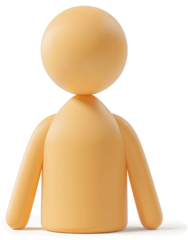 Simple, light orange, stylized person icon. png