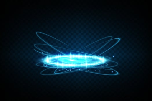 A Glowing Blue Energy Aura Enhanced with Brilliant Light Effects for a Unique Visual Appeal and Impact vector