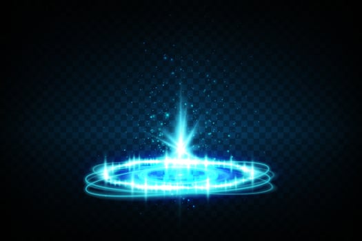An Energizing and Dynamic Bright Energy Burst featuring Beautiful Circular Patterns with an Enchanting Blue Glow vector