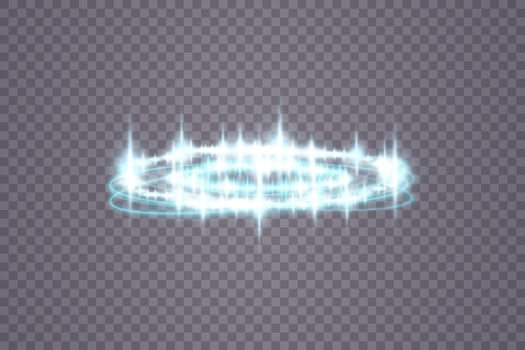A Stunningly Illuminating Glowing Energy Ring, Adorned with Captivating Sparkles Effect and Various Colorful Highlights vector