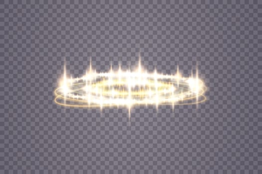 A mesmerizing Shimmering Circular Light Effect that features enchanting Sparkles and a captivating Glow vector