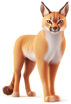 Carnivorous feline with striking orange fur. png