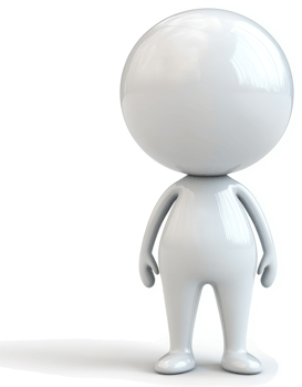 3D render of a simple, stylized human figure. png