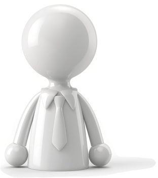 White minimalist business figure icon. png