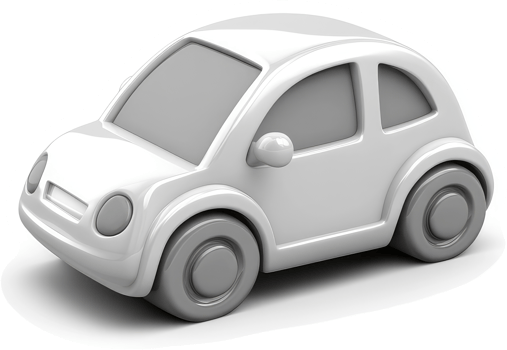 Gray and white cartoon car illustration. png