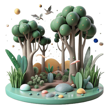 stunning artistic Mangrove Forest with Wildlife Cutout Isolated high quality png