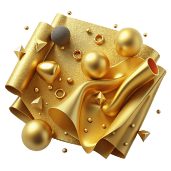 serene traditional Gold Foil Texture Background Isolated Element authentic png