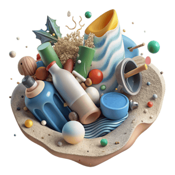 magnificent abstract Group Cleaning Up Beach Pollution Transparent Background exclusive png