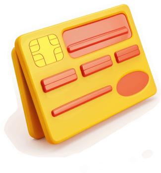 Illustration of a modern yellow credit card. png