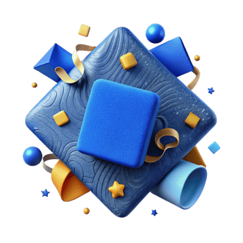 dramatic artistic Modern Blue Square Pattern Cutout png