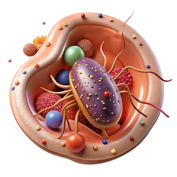 stunning minimalist Malaria Parasite Illustration Microscopic View Cutout premium png