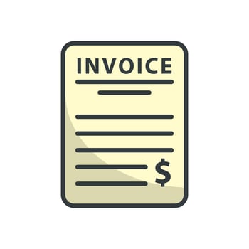 Invoice simple and modern icon concept vector