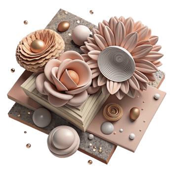 vibrant classic Muted Floral Scrapbooking Paper Design Isolated premium png
