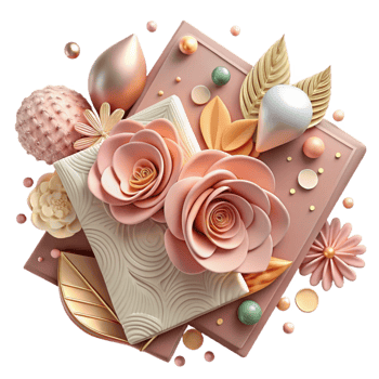 extraordinary modern Muted Floral Scrapbooking Paper Design Isolated original png