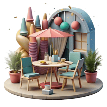 stunning creative Outdoor Dining in City Street Cutout original png