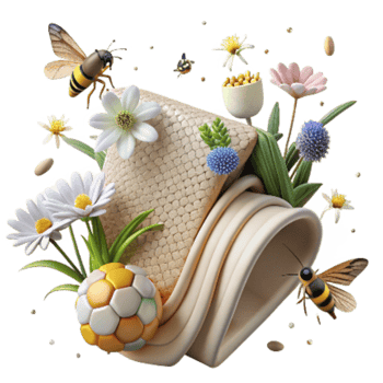 elegant rustic Protecting Native Plants for Wildlife Transparent Background Wildflowers and Bees png