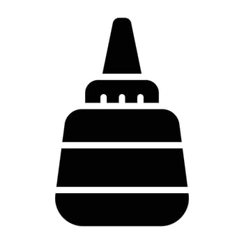 Simple Glue glyph icon. The icon can be used for websites, print templates, presentation templates, illustrations, etc vector