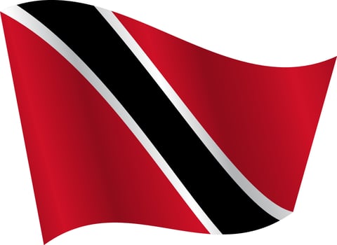 Flag of the country Trinidad and Tobago on a white background vector