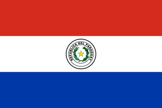 Flag of the country Paraguay on a white background vector