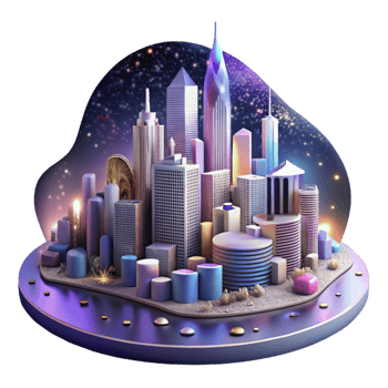 beautiful traditional Nighttime Cityscape Panorama Cutout exclusive png