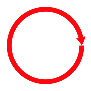 a red circle with arrows pointing in different directions png
