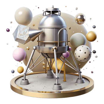 wonderful contemporary Lunar Lander Cutout on Transparent Background high quality png