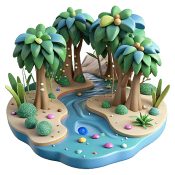 extraordinary traditional Mangrove Forest and Clear Water Cutout Tropical Scene professional png