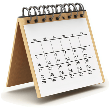 Portable wooden calendar displaying a month's schedule. png