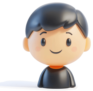Cute cartoon boy figure with simple design. png