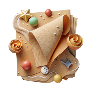 wonderful creative Paper Texture Number 6 Cutout Beige high resolution png