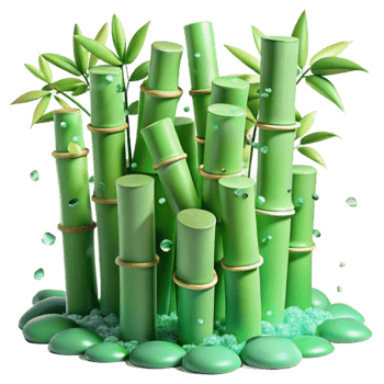 beautiful vintage Light Green Bamboo Stalks Textured Surface with Transparent Background premium png