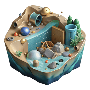 extraordinary contemporary Mining Waste Impact Aquatic Life Isolated Element Underwater View exclusive png