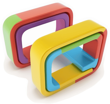 Colorful overlapping rectangular shapes create an interesting visual effect. png