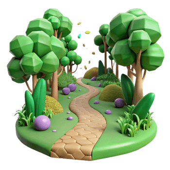 impressive traditional Green Forest Path Isolated high quality png