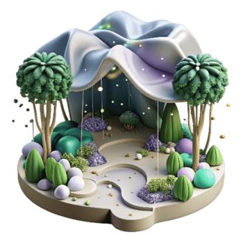 beautiful classic Mangrove Forest Canopy Top View Transparent Cutout premium png