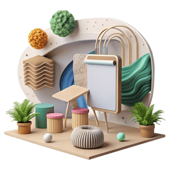 beautiful creative Presentation on Sustainable Practices Cutout professional png