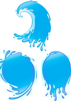 Water Shape Variation vector